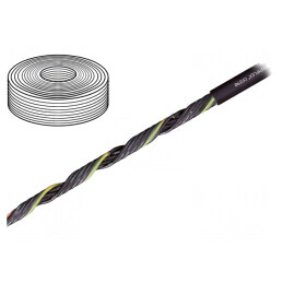 Cablu: cablu de control | chainflex® CF890 | 25G0,75mm2 | PUR | negru | CF890.07.25