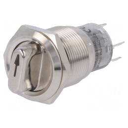 Comutator: rotativ | Poz: 2 | SPDT | 0,5A/220VAC | 1A/24VDC | -20÷55°C | LAS1-AGQ-11X/21/R/12V/S