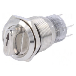 Comutator: rotativ | Poz: 2 | SPDT | 0,5A/220VAC | 1A/24VDC | -20÷55°C | LAS1-AGQ-11X/21/G/24V/S