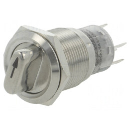 Comutator: rotativ | Poz: 2 | SPDT | 0,5A/220VAC | 1A/24VDC | -20÷55°C | LAS1-AGQ-11X/23/G/12V/S