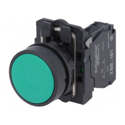 Comutator apăsare 22mm 1NO verde | Electronic-mag.ro | Componente Electronice