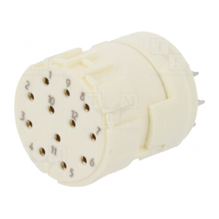 Conector M23 12-Pin Mamă Lipire 200V 8A | Electronic-mag.ro | Componente Electronice