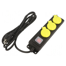 Prelungitor Alimentare 3 Prize Negru 3m 16A | Electronic-mag.ro | Componente Electronice