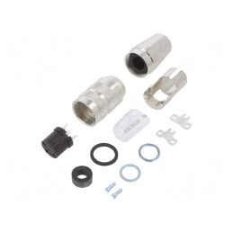 Conector M16 Mufă Mamă Lipire pe Cablu 3 PIN 5A 300V Drept | Electronic-mag.ro | Componente Electronice