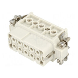 Conector HDC Inserturi Contact Mamă 10 PIN 16A | Electronic-mag.ro | Componente Electronice