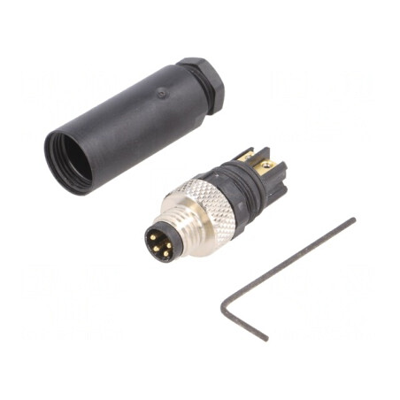 Conector M8 Tată 4 PIN Drept pe Cablu IP67 30V | Electronic-mag.ro | Componente Electronice