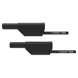Cablu de măsurare 16A cu mufe banană 4 mm | Electronic-mag.ro | Componente Electronice