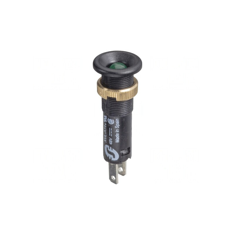 Lampă LED Control Verde 48VDC Ø8mm IP40 Plastic | Electronic-mag.ro | Componente Electronice