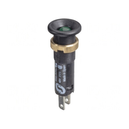 Lampă LED Control Verde 48VDC Ø8mm IP40 Plastic | Electronic-mag.ro | Componente Electronice