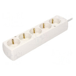 Prelungitor Schuko 5 Prize Alb 3m 16A | Electronic-mag.ro | Componente Electronice