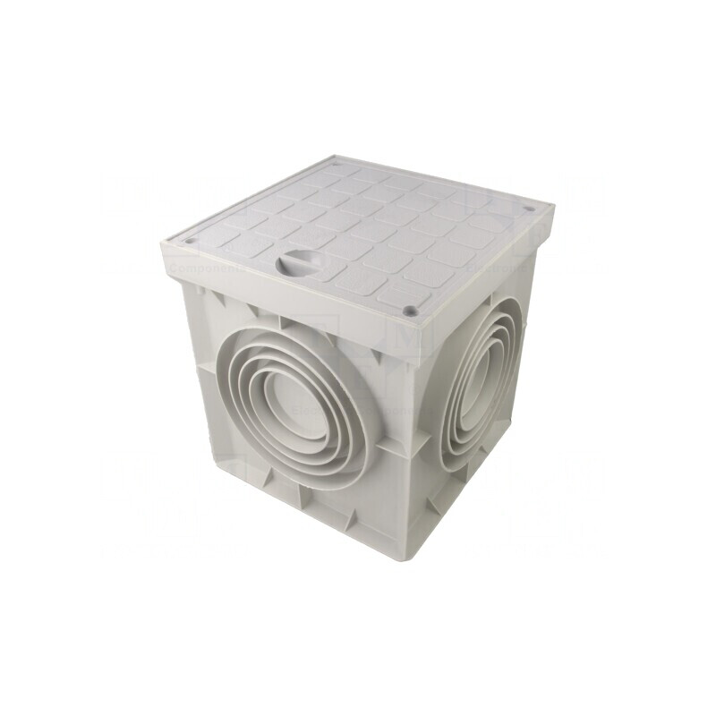 Ground Drain Enclosure 195x195x203mm IP44 | Electronic-mag.ro | Componente Electronice