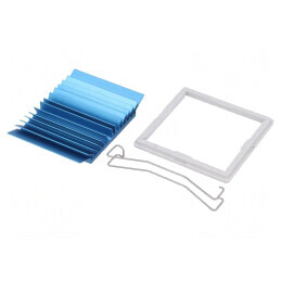 Radiator Extrudat cu Aripioare BGA Albastru 42.5mm x 7.5mm | Electronic-mag.ro | Componente Electronice