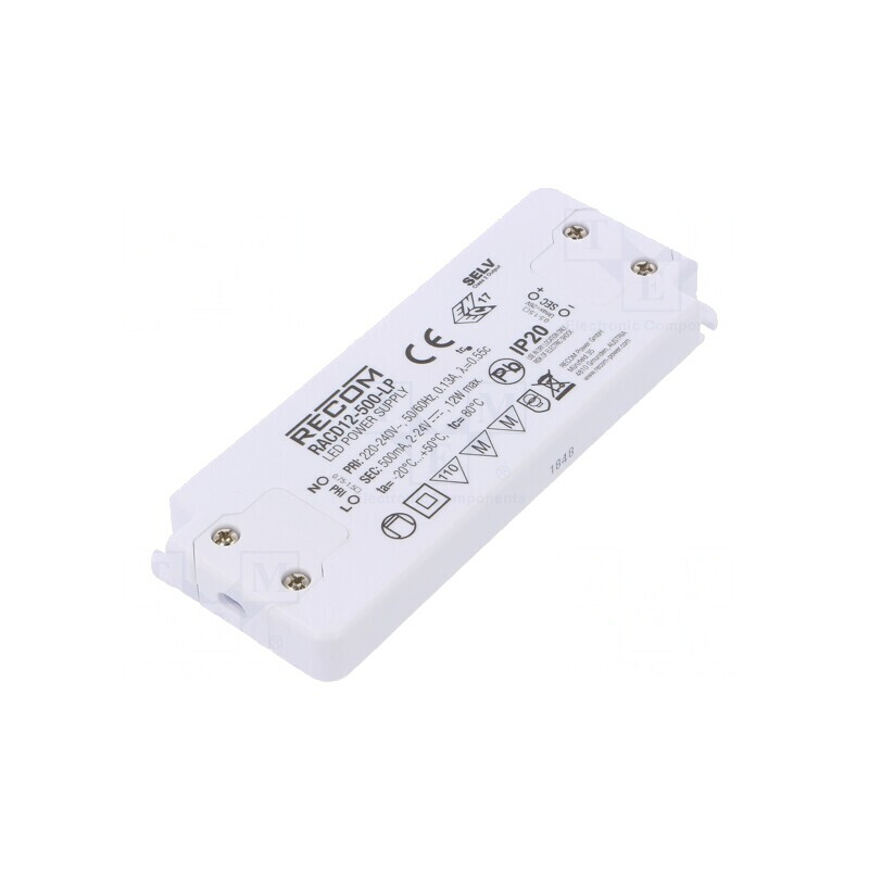 Alimentator LED 12W 2-24VDC 500mA IP20 | Electronic-mag.ro | Componente Electronice