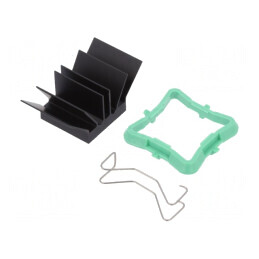 Radiator extrudat cu aripioare BGA negru 19x19mm | Electronic-mag.ro | Componente Electronice