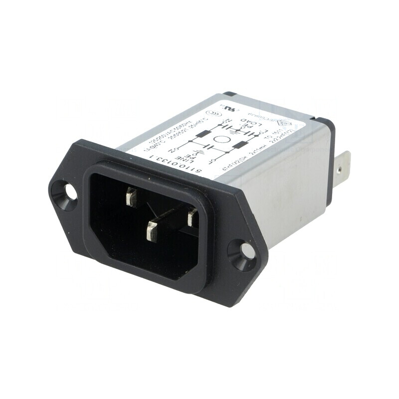Conector Alimentare AC 1A 250V IEC 60320 | Electronic-mag.ro | Componente Electronice
