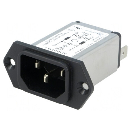 Conector Alimentare AC 1A 250V IEC 60320 | Electronic-mag.ro | Componente Electronice