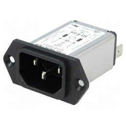 Conector Alimentare AC Tată 10A 250V IEC 60320 | Electronic-mag.ro | Componente Electronice