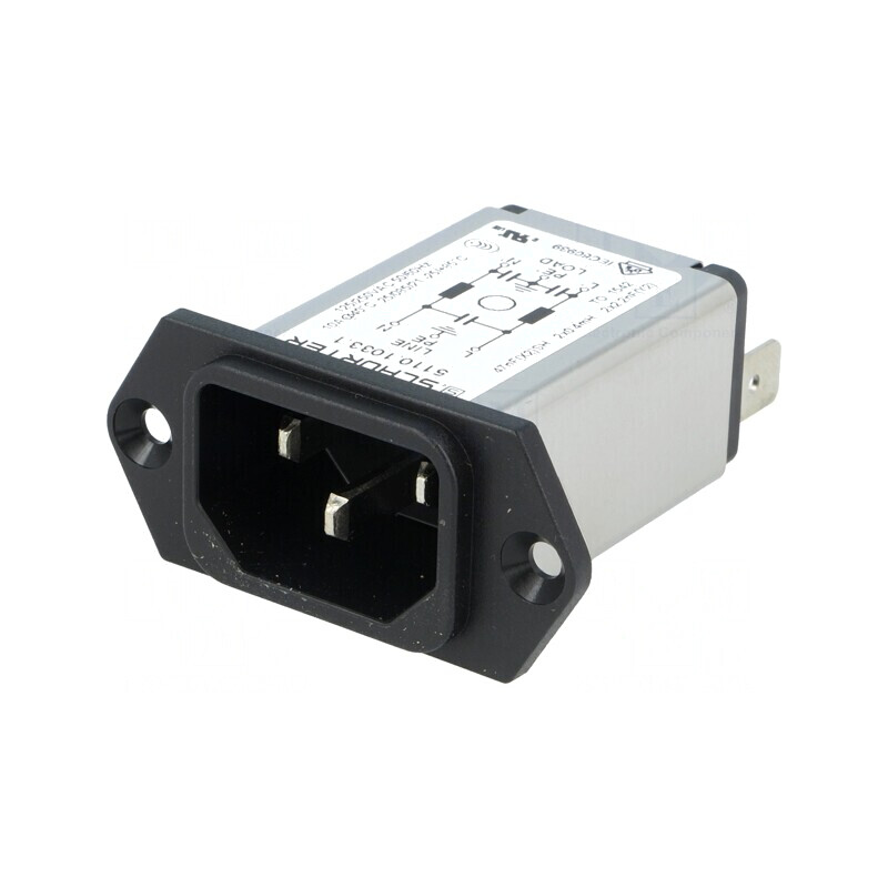 Conector Alimentare AC Tată 10A 250V IEC 60320 | Electronic-mag.ro | Componente Electronice Conector Alimentare AC Tată 10A 250V IEC 60320 | Electronic-mag.ro | Componente Electronice