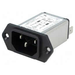 Conector alimentare AC soclu tată 15A 250V | Electronic-mag.ro | Componente Electronice