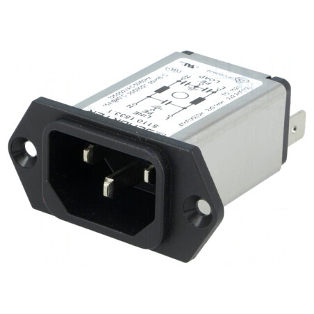 Conector alimentare AC soclu tată 15A 250V | Electronic-mag.ro | Componente Electronice