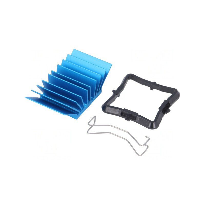 Radiator Extrudat cu Aripioare BGA Albastru 25x25mm | Electronic-mag.ro | Componente Electronice