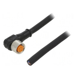 Cablu de conectare | M8 | PIN: 4 | în unghi | 10m | mufă | 50VAC | 4A | PVC | 0805 04 002 10M