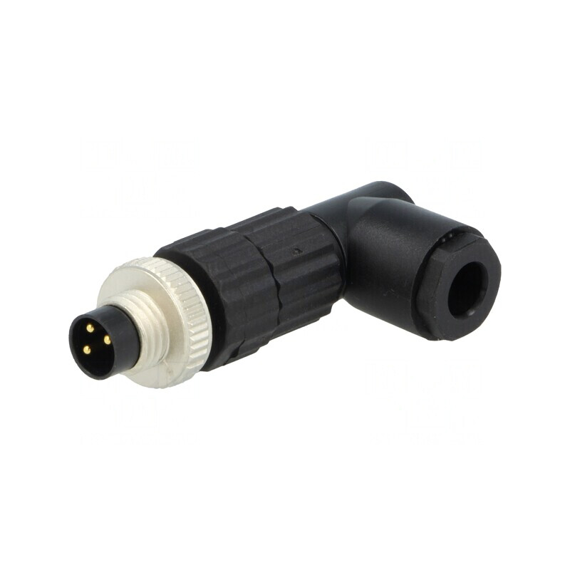 Conector M8 Tată Pin 3 Unghi 90° pe Cablu IP67 | Electronic-mag.ro | Componente Electronice