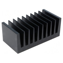 Radiator extrudat cu aripioare negru 50x100x40mm | Electronic-mag.ro | Componente Electronice