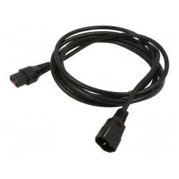 Cablu de Alimentare IEC C13 la IEC C14 cu Blocare 3.5m | Electronic-mag.ro | Componente Electronice