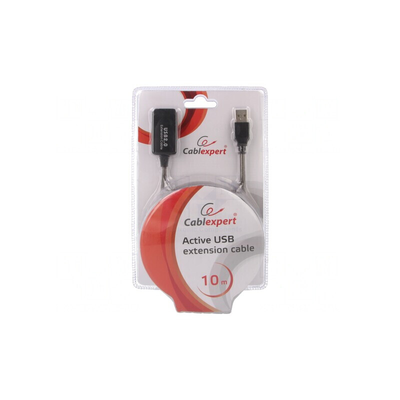 Cablu Extensor USB 2.0 10m Negru | Electronic-mag.ro | Componente Electronice