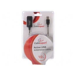 Cablu Extensor USB 2.0 10m Negru | Electronic-mag.ro | Componente Electronice