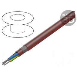 Cablu Siliconic 3G2,5mm2 Maro-Roșu 60-180°C | Electronic-mag.ro | Componente Electronice