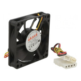 Ventilator axial 12V 70x70x15mm 46,5dBA negru cu rulment cu bilă | Electronic-mag.ro | Componente Electronice