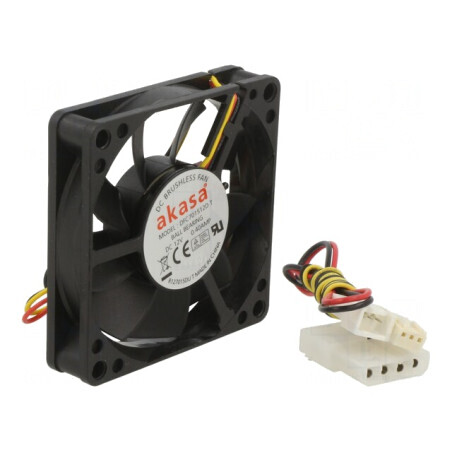 Ventilator axial 12V 70x70x15mm 46,5dBA negru cu rulment cu bilă | Electronic-mag.ro | Componente Electronice