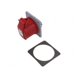 Conector alimentare AC trifazat IP44 32A Soclu Mamă Drept | Electronic-mag.ro | Componente Electronice