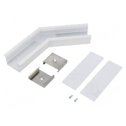 Conector 135° Alb Aluminiu VARIO30-07 | Electronic-mag.ro | Componente Electronice