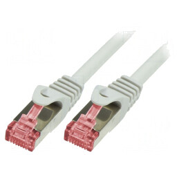 Patch Cord S/FTP Cat6 15m Alb Dublu Ecranat