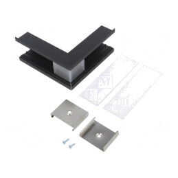 Conector Aluminiu Anodat Negru 270° | Electronic-mag.ro | Componente Electronice