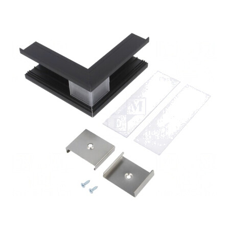 Conector Aluminiu Anodat Negru 270° | Electronic-mag.ro | Componente Electronice