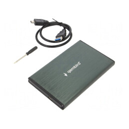 Carcasă hard discuri: 2,5" | USB 3.0 | Mat.carc: aluminiu | verde | EE2-U3S-3-G