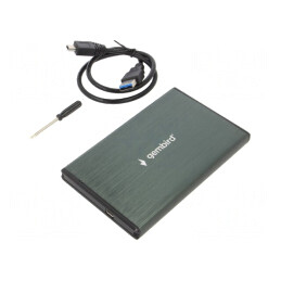 Carcasă Externă Hard Disk 2.5" USB 3.0 Aluminiu Verde | Electronic-mag.ro | Componente Electronice