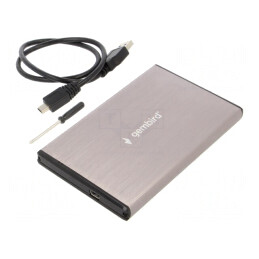Carcasă hard discuri: 2,5" | USB 3.0 | Mat.carc: aluminiu | gri | EE2-U3S-3-LG