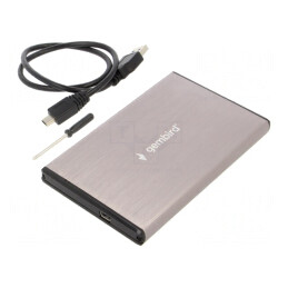 Carcasă HDD 2.5" USB 3.0 Aluminiu Gri | Electronic-mag.ro | Componente Electronice