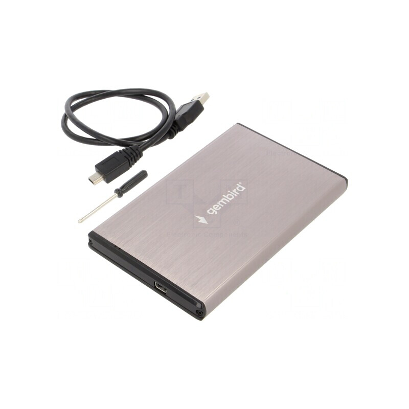 Carcasă HDD 2.5" USB 3.0 Aluminiu Gri | Electronic-mag.ro | Componente Electronice