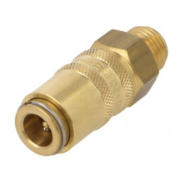 Conector rapid cu supapă 10bar alamă FPM GZ14 | Electronic-mag.ro | Componente Electronice