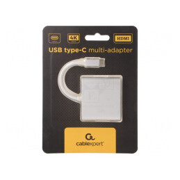 Adaptor HDMI 1.4 USB 3.0 3.1 0.075m Alb Argintiu | Electronic-mag.ro | Componente Electronice