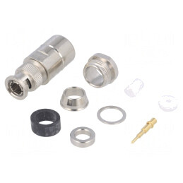 Mufă BNC Tată Drept 50Ω pentru Cablu RG213/RG214/RG216/RG393 | Electronic-mag.ro | Componente Electronice