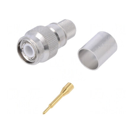 Mufă TNC Tată Drept 50Ω Crimp PTFE Aurit | Electronic-mag.ro | Componente Electronice