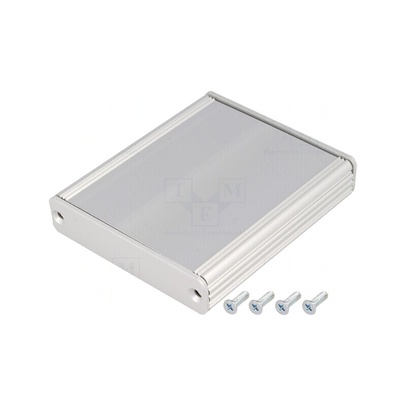 Carcasă aluminiu gri AKG 71x80x16 mm | Electronic-mag.ro | Componente Electronice