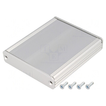 Carcasă aluminiu gri AKG 71x80x16 mm | Electronic-mag.ro | Componente Electronice